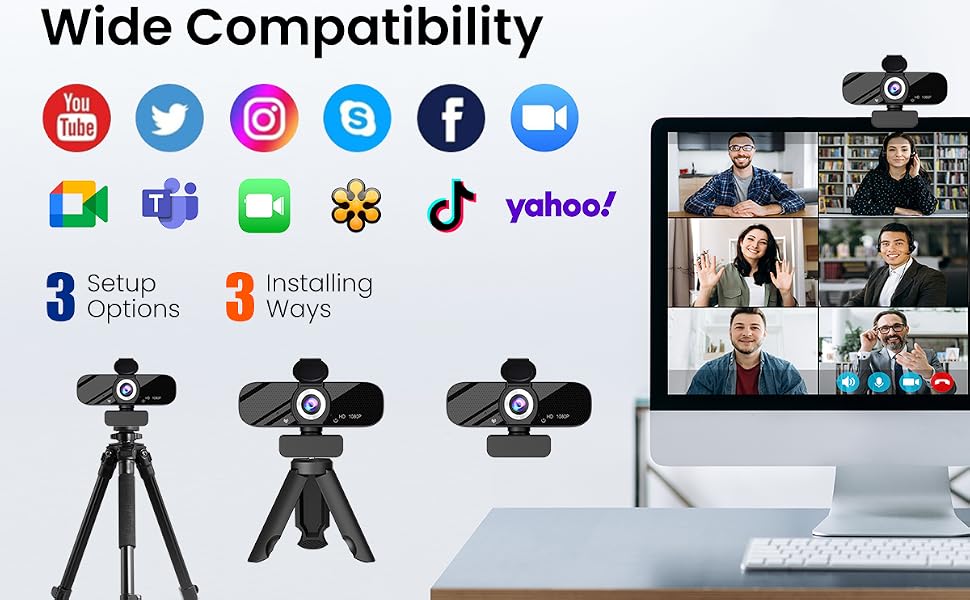 computer camera with microphone for desktop