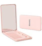 RHOS Pocket Makeup Mirror, Folding Mirror with Comb for Women and Girls, Compact &amp; Portable for T...