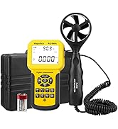Pro HVAC Anemometer Handheld CFM Meter-0.001~100MPH Measures Wind Speed, CFM Air Flow Velocity,Wi...