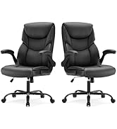 Sweetcrispy Ergonomic Computer Gaming Office Chair Set of 2, Heavy Duty Task Desk Swivel Rolling ...