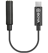 BOYA by-K4 3.5mm TRS (Female) to Type-C (Male) Audio Adapter