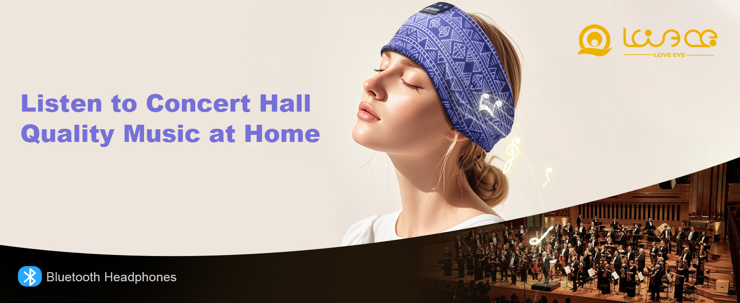 LOVE EYE Bluetooth Headband Headphones