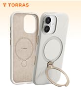 TORRAS Ostand Q3 Silicone for iPhone 17 Case, Fit for MagSafe, 360 Ring Holder Kickstand, Soft Li...