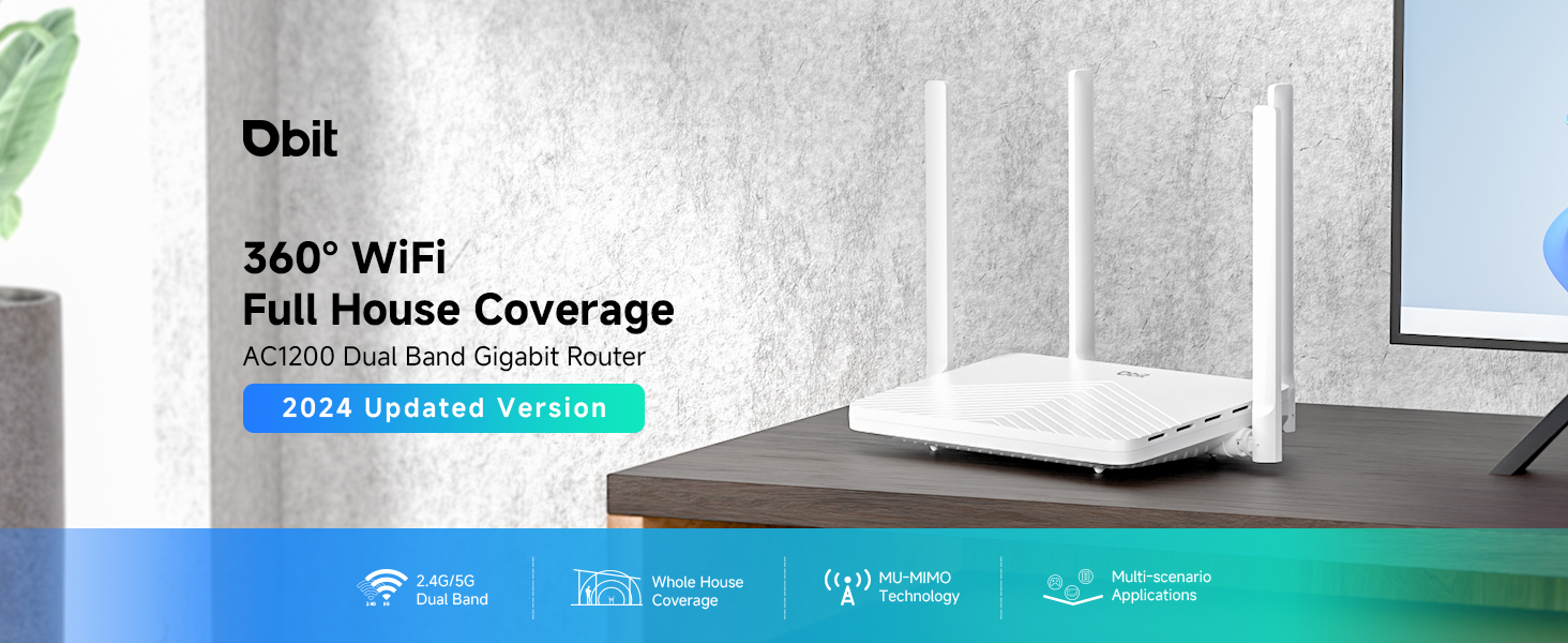 This is a AC1200 Gigabit Dual Band Wireless WiFi Router, the wireless rate can be up to 1200Mbps