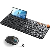 CHESONA Bluetooth Keyboard and Mouse Wireless, Multi-Device Rechargeable Keyboard and Mouse Combo...