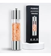 FUSHUI Large Capacity Salt and Pepper Grinder - 12 Inches Stainless Steel Refillable Salt &amp; Peppe...