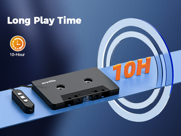 Arsvita Cassette Bluetooth Adapter for Car