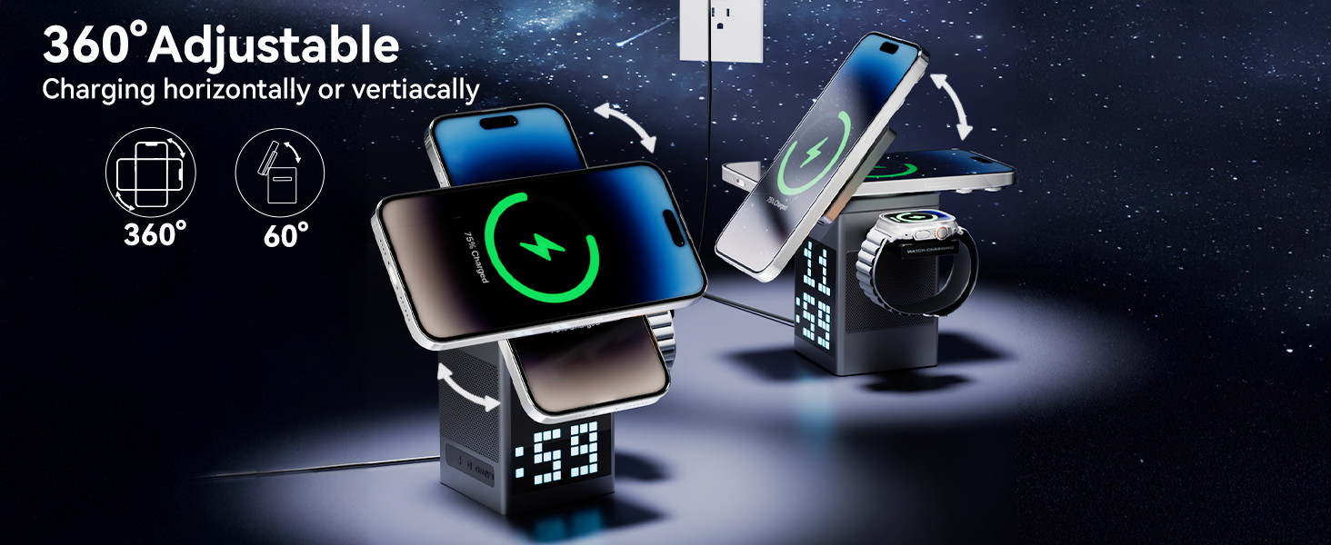 Multi-functional wireless charging station for gifts