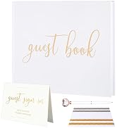 Wedding Guest Book 7"x 9" Guest Book Wedding Reception, Guest Book for Bridal Shower Guest Book, ...
