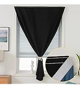 Jilron Autohesion Curtains for Windows,Bedroom Blackout Curtains for - Thermal Lnsulated Kitchen ...