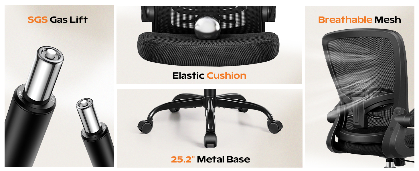 2026 office chair with elastic seat cushion