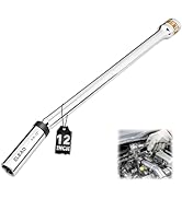 ELEAD /8" Swivel Magnetic Spark Plug Socket, 3/8" Drive x 12" Total Length, Thin Wall Spark Plug ...