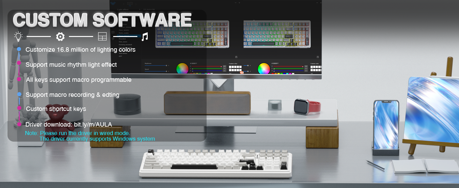 custom keyboard hot swappable mechanical keyboard wireless mechanical keyboard gaming