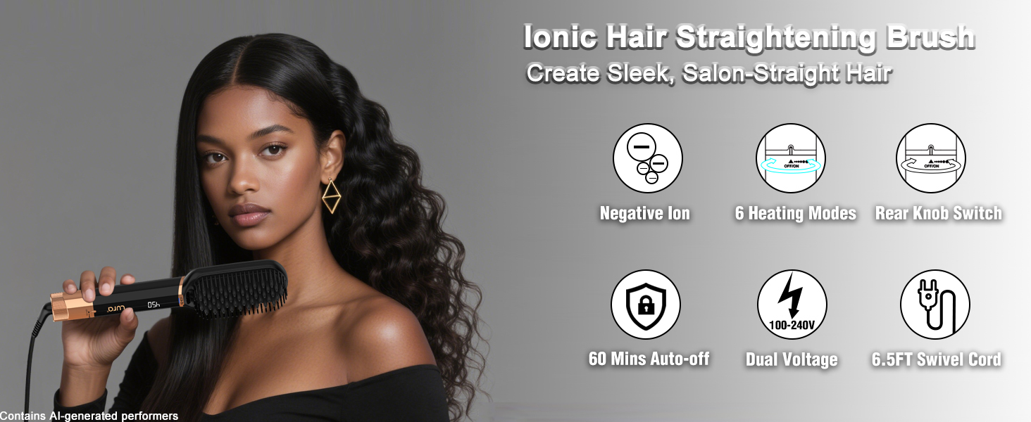ionic hair straightening brush