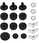 Maxin Set of 18 Drum Replacement Parts - Hardware Bag with Hi - Hat Clutch Felt, Cymbal Covers, B...