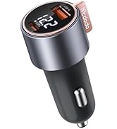 Mcdodo 75W Car Charger Adapter Fast Charging USB A+C Dual Ports Car Lighter USB Adapter for iPhon...