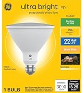 GE Ultra Bright LED Light Bulbs, Outdoor Floodlight Bulb, Wet Rated, Warm White (1 Pack), 32 watts