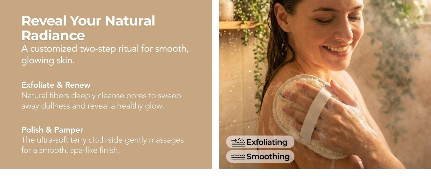 organic body washcloth, eco friendly bath accessories
