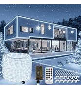 Connectable LED Rope Lights Indoor 66ft 800 LED Cool White Strip Lights Plug in with Remote &amp;Time...