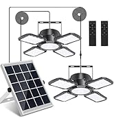 Aqonsie Solar Shed Light Indoor Outdoor, 176LED Solar Powered Pendant Light Daytime Available, Du...