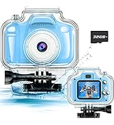 Underwater Kids Camera Toys for Kids 3-8 Boys Girls, Waterproof Kids Digital Camcorder Sports Vid...