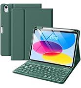 Wenlaty for iPad (A16) 11th/10th Generation Case with Keyboard - Detachable Wireless, Thin &amp; Ligh...