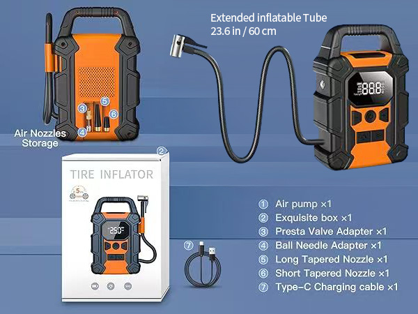 portable air compressor for car tires