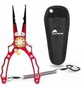 Hathever Fishing Pliers Saltwater, Split Ring Pliers Hook Remover with Safety Lock, Fishing Tools...