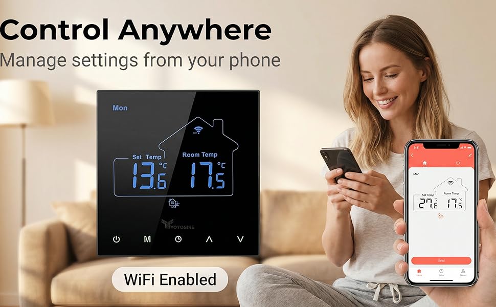 WiFi Smart Thermostat for Radiant Floor Heating