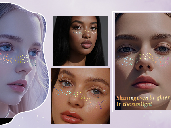 Glitter Freckles Makeup