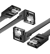 qintxgrtysen SATA Cable III, 2 Pack SATA Cable III 6Gbps Straight HDD SDD Data Cable with Locking...