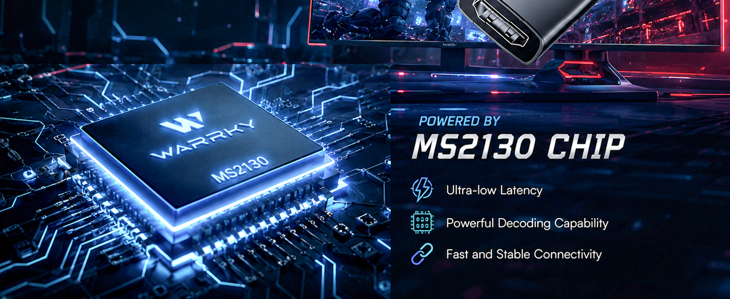 Video Capture MS2130 Chip for Fast and Stable Transmission and Low Latency