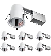 Anyhome 6 Pack 4 Inch Recessed Lighting Housing Remodel, 2024 Version IC Rated &amp; Air Tight Genera...
