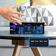 Home Audio Power Amplifier System - 2X75W Mini Dual Channel Sound Stereo Receiver Box