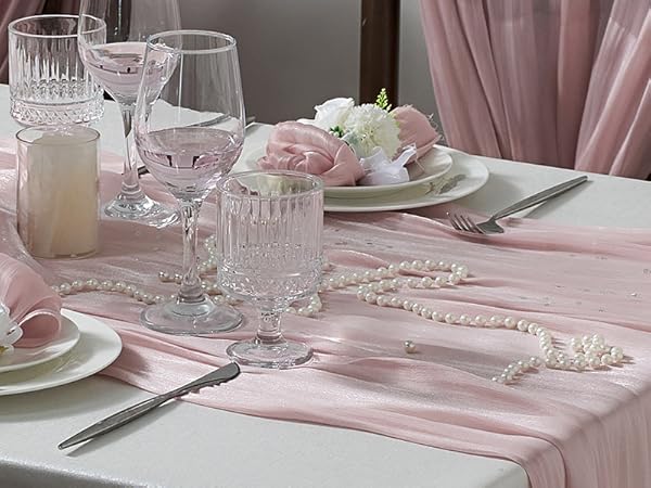 Baby Pink Table Runner