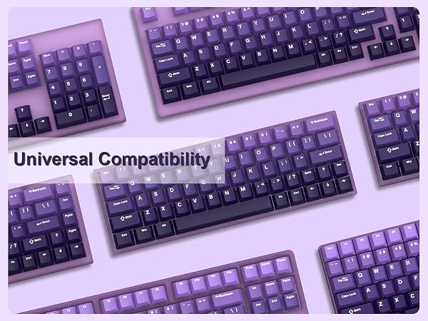 132 Keys Gradient Purple Keycaps