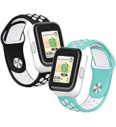 NewJourney Compatible with SyncUP Kids Watch 2/1 Band, 2 Pack Breathable Soft Silicone Sport Wris...