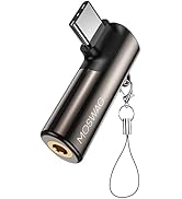 MOSWAG USB C to 3.5mm Jack Type C Headphone Adapter Right Angled Aux Mic Audio Dongle Zinc Alloy ...