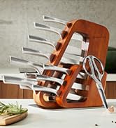 KINGSTONE Kitchen Knife Set with Block,14 Pcs German Stainless Steel Knife Set with Built-in Shar...