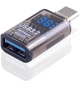 Poyiccot USB C to USB Adapter with Digital Display, USB to USB C Adapter 10Gbps, USB C Male to US...