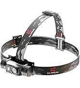 klarus HL1 Headlamp Rechargeable, 1200 Lumens Ultra Bright Head Lamp, Head Light with Breathable ...