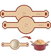 Silicone Bread Sling,2 Pack Non-Stick &amp; Easy to Clean Reusable Bread Sling for Dutch Oven with Cu...
