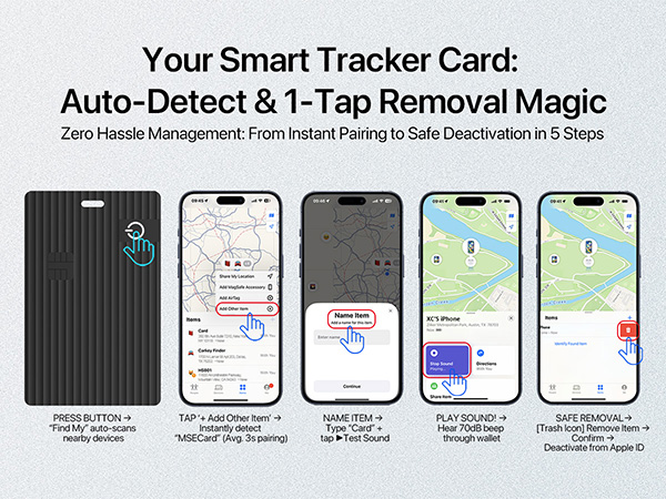 Your Smart Tracker Card: Auto-Detect &amp;amp; 1-Tap Removal Magic