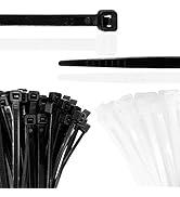 Beadnova Cable Ties 100 Pcs Tie Wraps Zip Ties Heavy Duty for Home and Office(12 Inch, Black and ...
