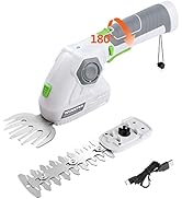 WORKPRO Cordless Grass Shear &amp; Shrubbery Trimmer - 2 in 1 Handheld Hedge Trimmer 7.2V Electric Gr...