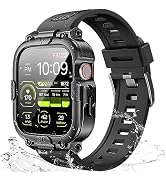 Dsytom Waterproof Case with Band Compatible for Apple Watch Band 45mm 44mm 41mm 40mm for Men ,Rug...