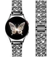 DaQin Stylish Metal Bands Compatible with Samsung Galaxy Watch 7 Band 6 5 4 Active 2 FE 40mm 44mm...