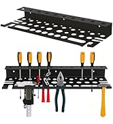 Metal Screwdriver Organizer, 15.75inch Utility Wall Mount Tool Organizer for Screwdrivers Pliers ...