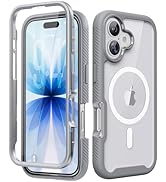 ALGORAM Magnetic for iPhone 17 Case with Built-in Sensitive Screen Protector, Full-Body Dual Fron...