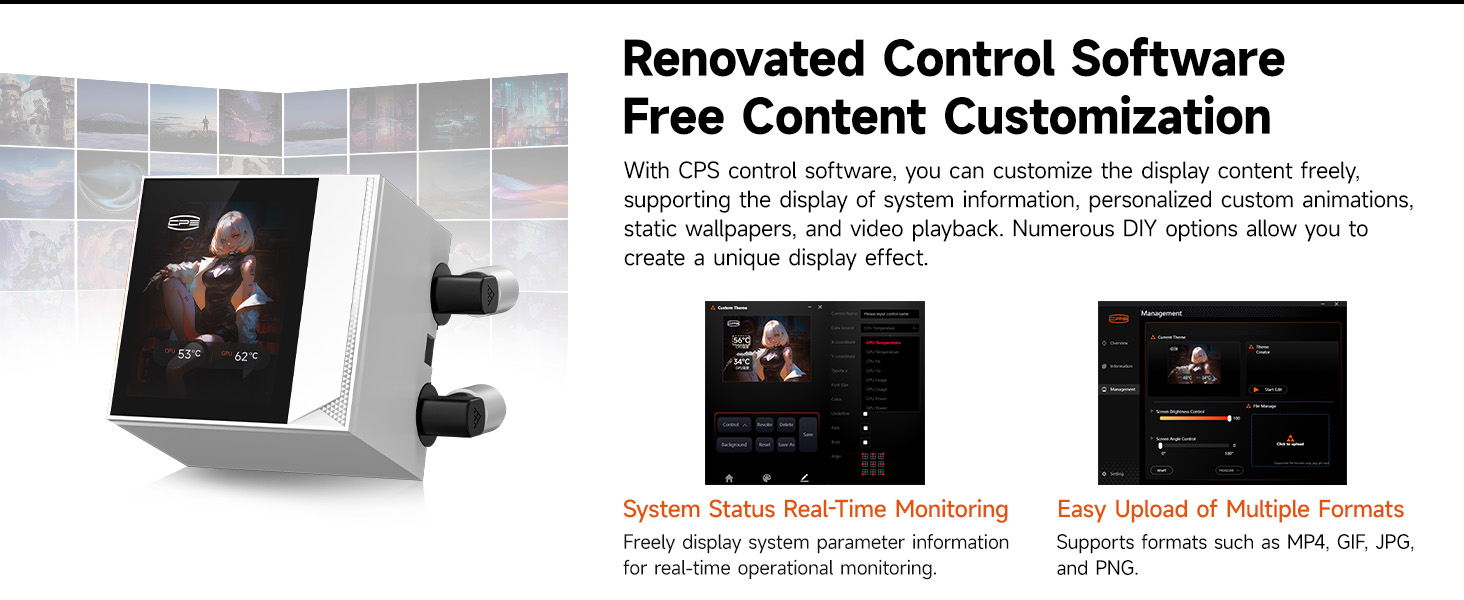 DC360 Pro ARGB Display AIO 360mm Liquid Cooler